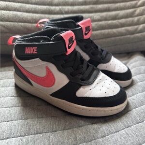 Nike Kids' Black, White, and Pink Sneakers